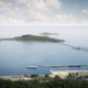 An artist’s rendition of what a dynamic tidal wall off of mainland China may look like.